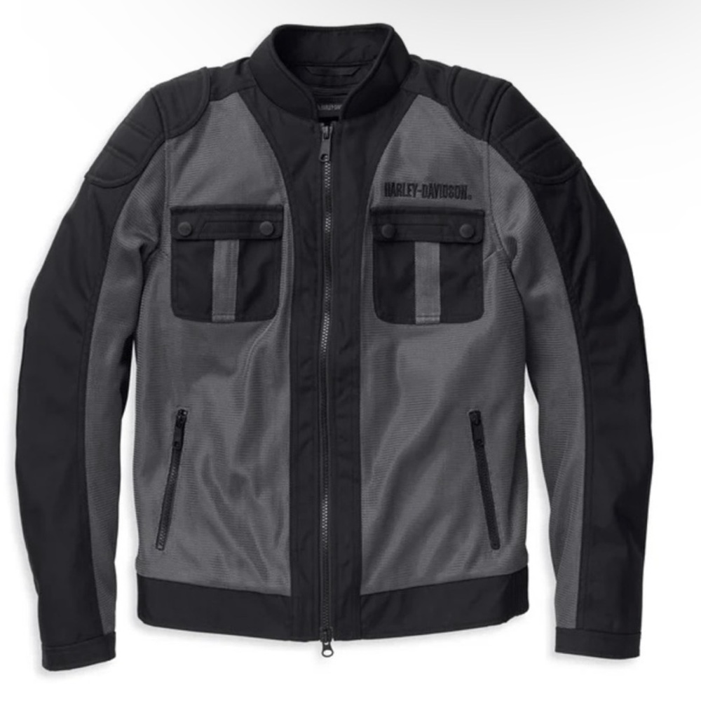 Harley-Davidson Womens Zephyr Mesh Riding Jacket Grey / Black Sz XL